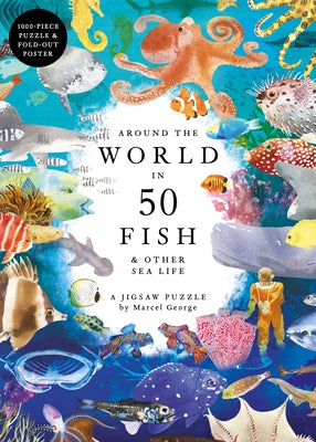 Around the World in 50 Fish 1000 Piece Puzzle by Scales, Helen