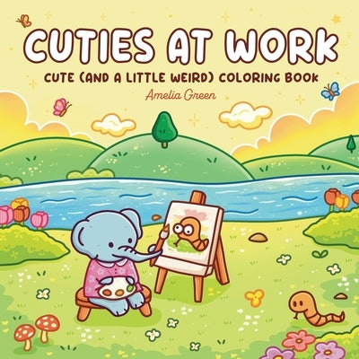 Cuties At Work: Coloring Book for Adults and Teens Featuring Cute Animal Characters Doing Their Best at Work by Green, Amelia