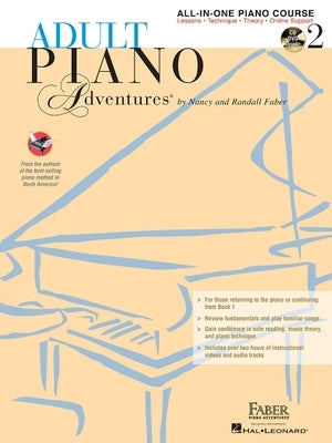 Adult Piano Adventures All-In-One Lesson Book 2 (Book/Online Audio) by Faber, Nancy