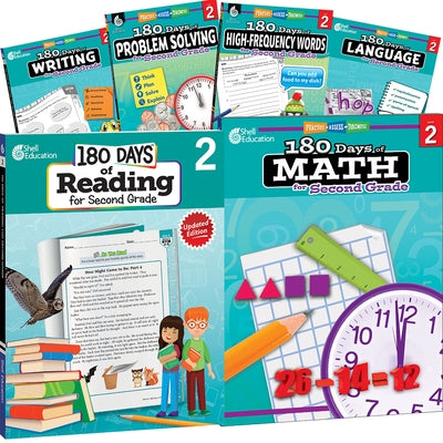 180 Days(tm) Reading, High-Frequency Words, Math, Problem Solving, Writing, & Language for Grade 2: 6-Book Set: Practice, Assess, Diagnose by Multiple Authors