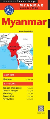 Myanmar Travel Map Fourth Edition: (Burma Travel Map) by Periplus Editors