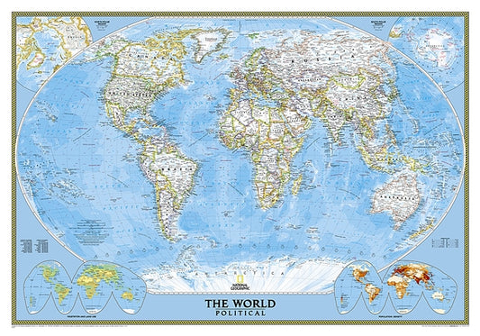 National Geographic World Wall Map - Classic - Laminated (43.5 X 30.5 In) by National Geographic Maps