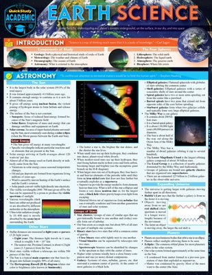 Earth Science: A Quickstudy Laminated Reference Guide by Miskevich, Frank