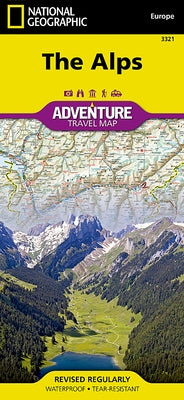 Alps Map by National Geographic Maps