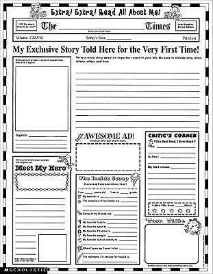 Instant Personal Poster Sets: Extra, Extra, Read All about Me!: Big Write-And-Read Learning Posters Ready for Kids to Personalize and Display with Pri by Cooper, Terry