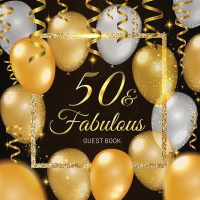 50th Birthday Guest Book: Keepsake Gift for Men and Women Turning 50 - Black and Gold Themed Decorations & Supplies, Personalized Wishes, Sign-i by Lukesun, Luis