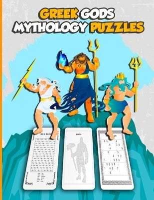 Greek Gods MythologY Puzzles: Large Print Word Search and Intricate Mazes Activity with Easy to Medium and Extreme Sudoku for Adult Anxiety - Ancien by Publications, Coloring Crafts