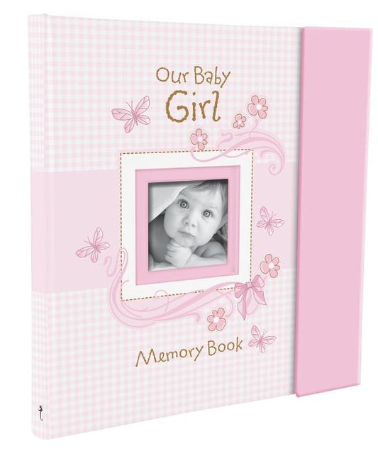 Christian Art Gifts Girl Baby Book of Memories Pink Keepsake Photo Album Our Baby Girl Memory Book Baby Book with Bible Verses, the First Year by Christian Art Gifts