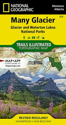 Many Glacier: Glacier and Waterton Lakes National Parks Map by National Geographic Maps