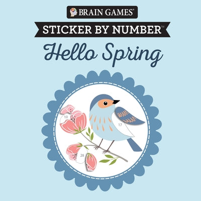 Brain Games - Sticker by Number Compact Edition: Hello Spring 7x7 Inches Easter Basket Filler, Travel Size Activity Book for Adults & Kids 7+ by Publications International Ltd