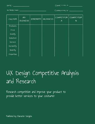 UX Design Competitive Analysis and Research: Research competition and improve your product to provide better services to your costumer by Designs, Character