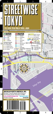 Streetwise Tokyo Map - Laminated City Center Street Map of Tokyo, Japan by Michelin