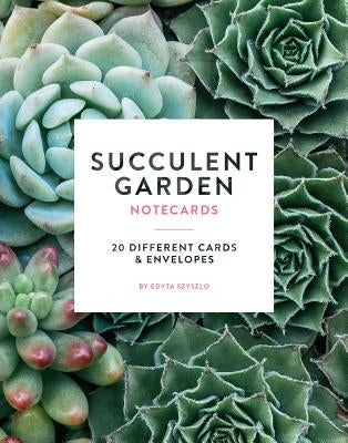 Succulent Garden Notecards: 20 Different Cards & Envelopes by Szyszlo, Edyta