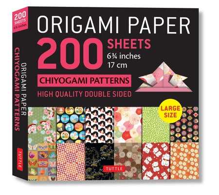 Origami Paper 200 Sheets Chiyogami Patterns 6 3/4 (17cm): Tuttle Origami Paper: Double-Sided Origami Sheets with 12 Different Patterns (Instructions f by Tuttle Studio