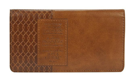 Brown Checkbook Cover Plans Jer 29:11 by 