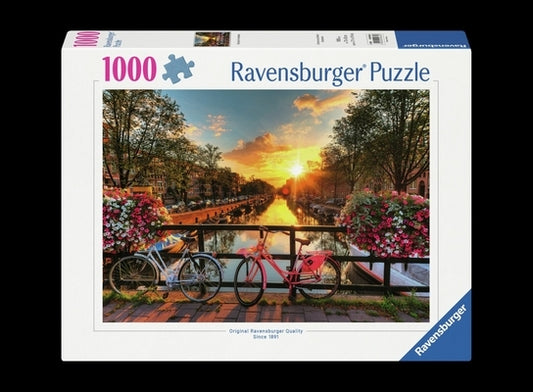 Bicycles in Amsterdam 1000 PC Puzzle by Ravensburger