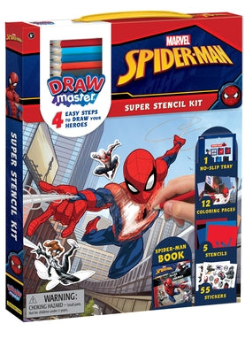 Drawmaster Marvel Spider-Man: Super Stencil Kit: 4 Easy Steps to Draw Your Heroes by Guion, Marine