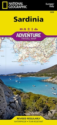 Sardinia Map [Italy] by National Geographic Maps