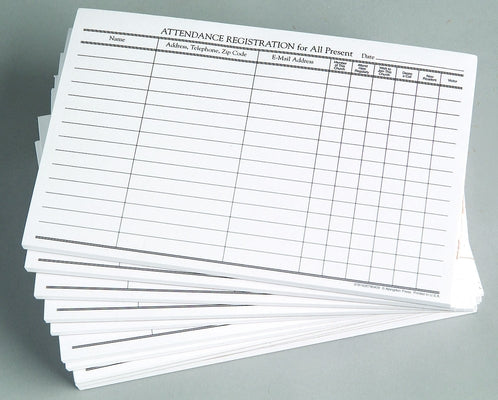 Attendance Registration Pad (Pkg of 12) by Abingdon Press