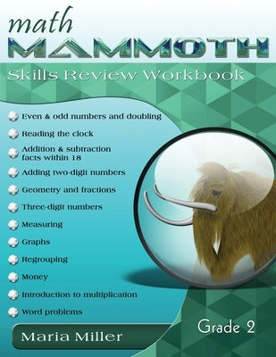 Math Mammoth Grade 2 Skills Review Workbook by Miller, Maria