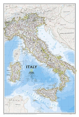 National Geographic Italy Wall Map - Classic (23.25 X 34.25 In) by National Geographic Maps