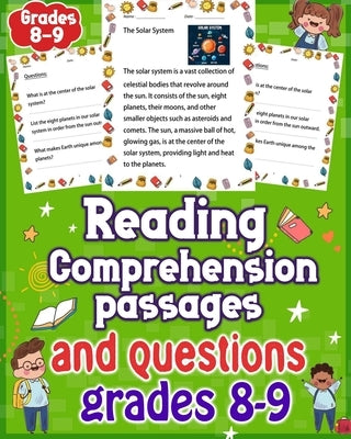 Reading Comprehension Passages and Questions Grades 8-9: Enhance Learning with Comprehensive Reading Comprehension Passages and Questions - Grades 8-9 by Kanz, Maria