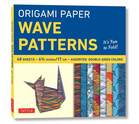 Origami Paper - Wave Patterns - 6 3/4 Inch - 48 Sheets: Tuttle Origami Paper: Origami Sheets Printed with 8 Different Designs: Instructions for 8 Proj by Tuttle Studio