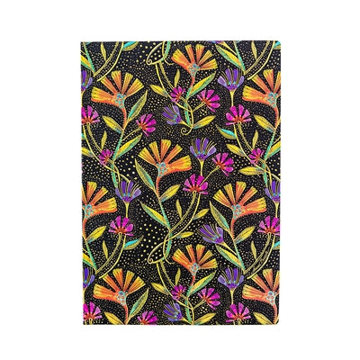 Paperblanks Wild Flowers Playful Creations Softcover Flexis MIDI Lined Elastic Band 176 Pg 100 GSM by Paperblanks