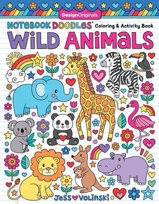 Notebook Doodles Wild Animals: Coloring & Activity Book by Volinski, Jess
