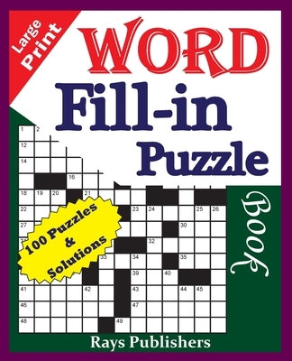 Large Print Word Fill-in Puzzle book by Jaja Media