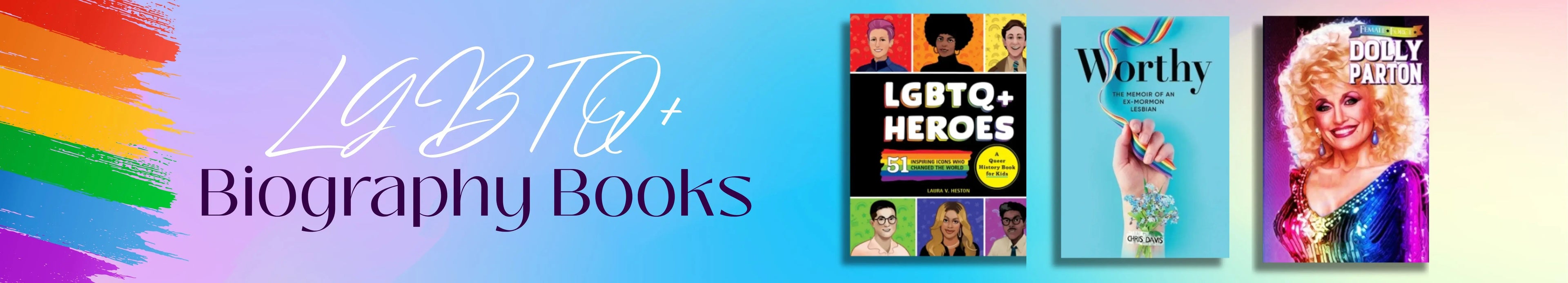 Collection of biography books about LGBTQ+ activists