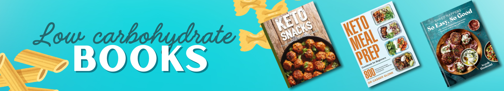 A collection of cookbooks focused on low-carb recipes and meal plans