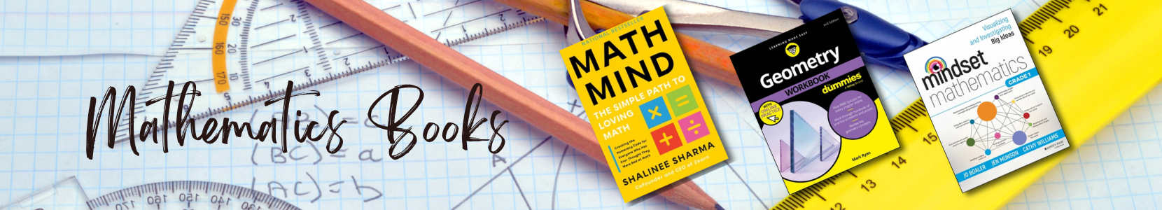 A collection of books focused on mathematics and problem solving