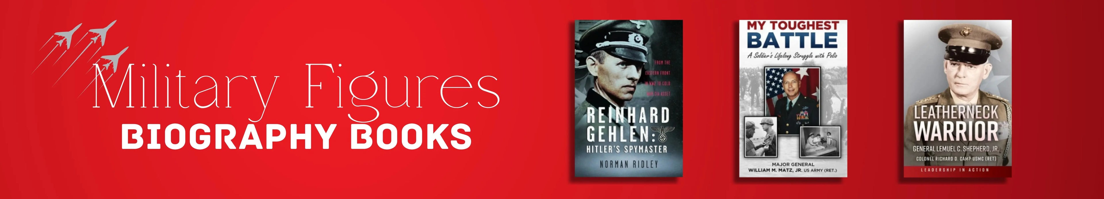 Collection of military figures biography books