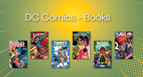 DC Comics starring Wonder Woman, Batman, Green Lantern, Superman, and more