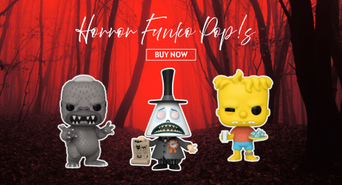 Collectible horror Funko Pop! figures featuring iconic movie villains