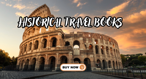 Books covering cultural history, architecture, and archaeological discoveries in travel destinations