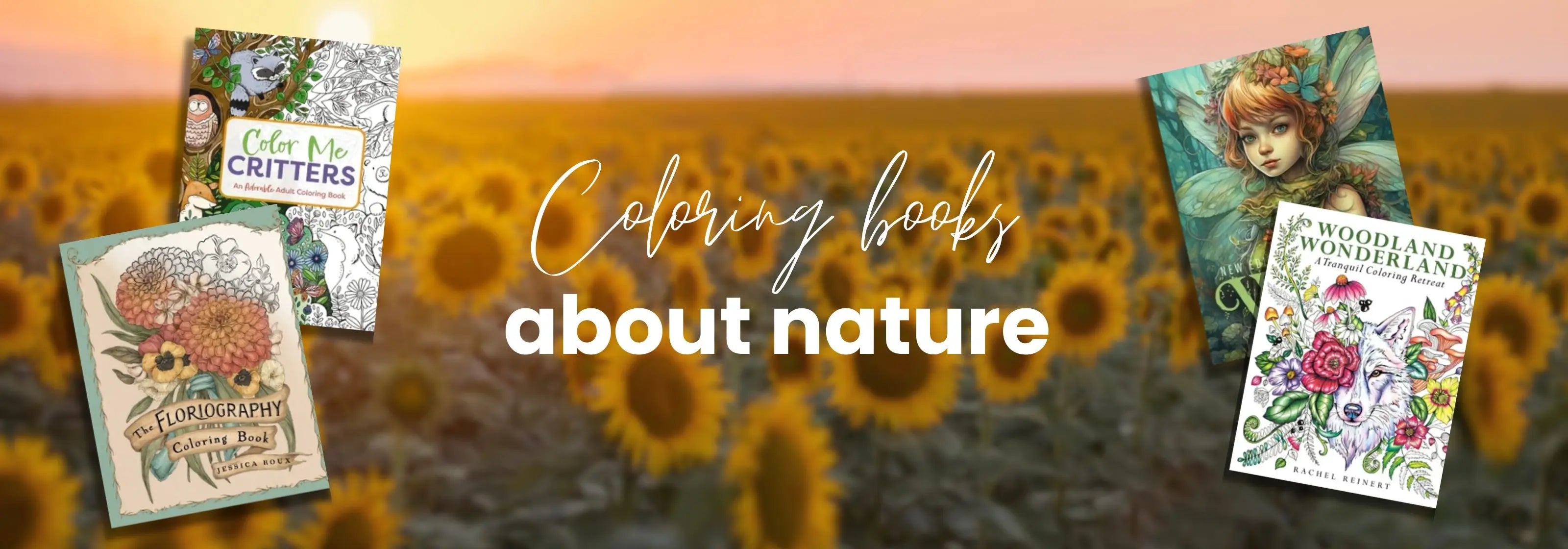 Collection of nature coloring books