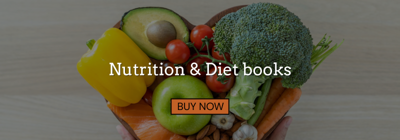 Nutrition books focused on weight loss, muscle gain, and overall wellness