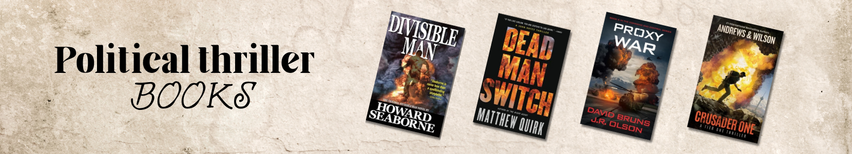 Novels exploring power struggles, assassinations, and national security threats