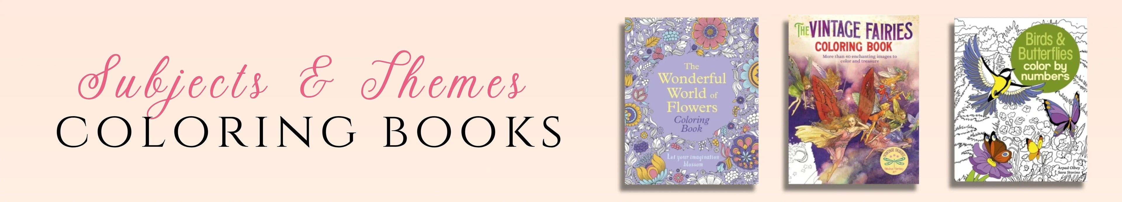 Collection of subjects and themes coloring books