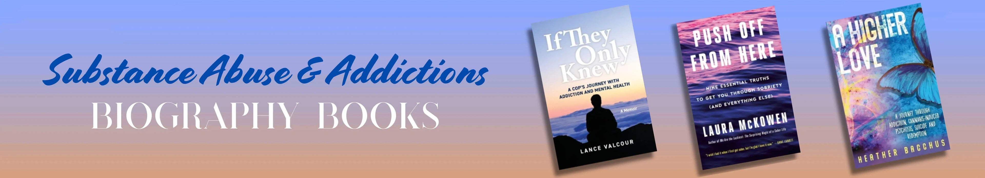 Collection of books about substance abuse and addictions