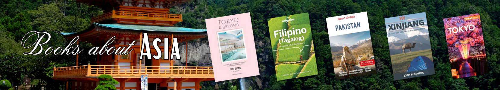 Books featuring travel in Asia’s cities, temples, and landscapes
