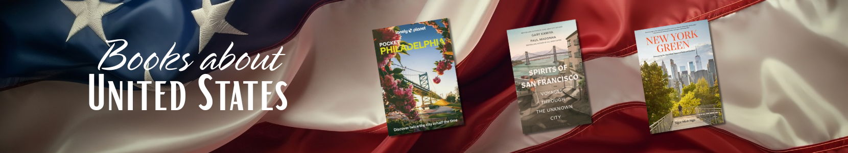 Books about road trips, cities, and landmarks in the U.S.